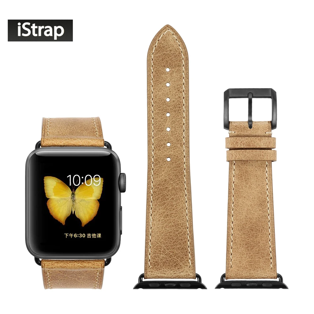 Buy iStrap 42mm Leather Watch Strap For Apple Watch