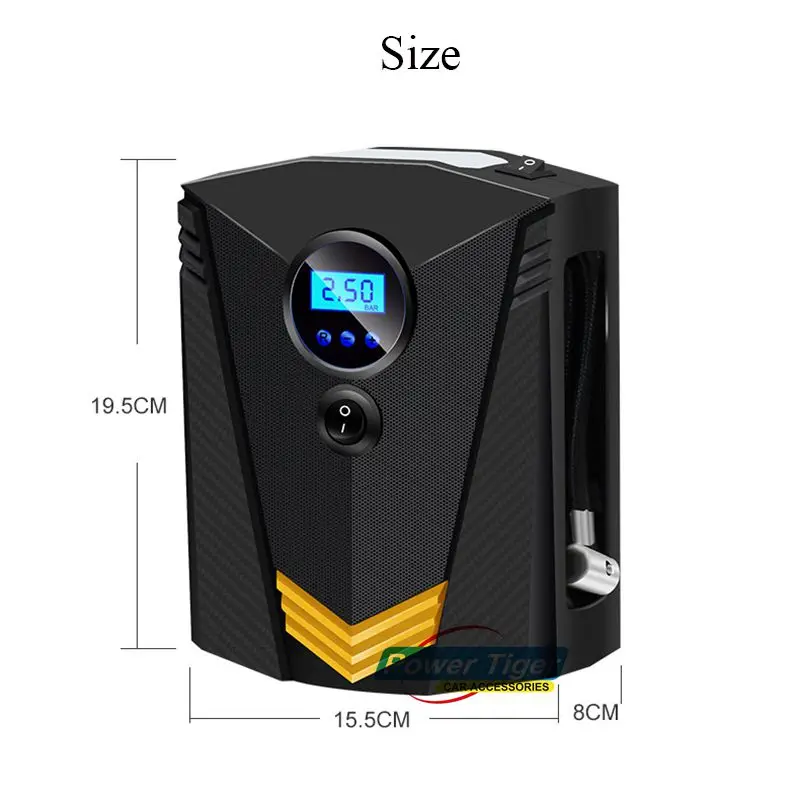 12V 150PSI цифровой шинный инфлятор Электрический мини портативный автомобильный