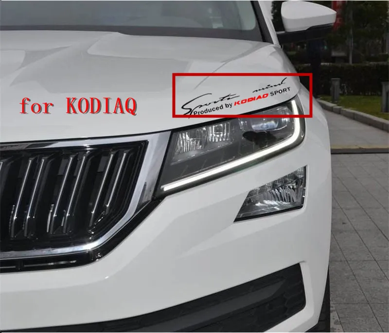 

car Headlights eyebrows front cover hood reflective car sticker for SKODA KODIAQ 2017 2018 Car styling
