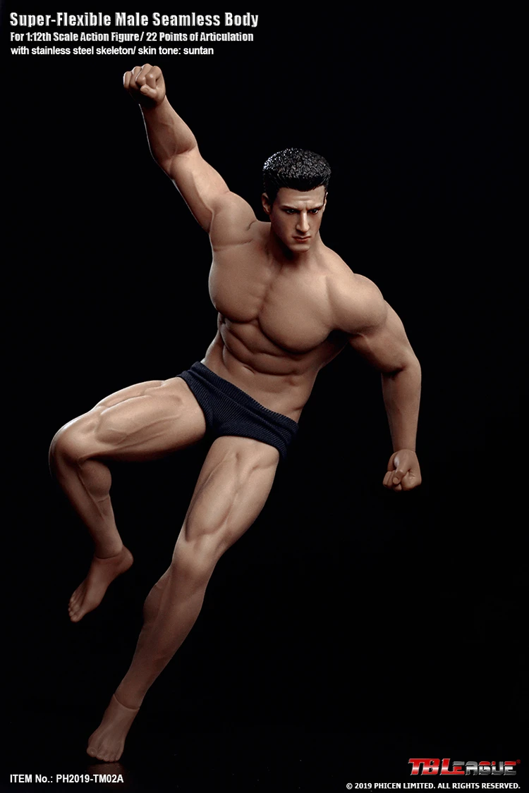  In Stock TBLeague 1/12 Super-Flexible Male Seamless Body Action Figure With Head Sculpt TM01A /TM02