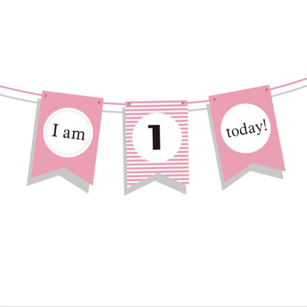 Ellenmar Je Suis 1 Aujourd Hui Banniere Belle Anniversaire Bunting Un Ans Bebe Garcons Filles Le Premier Anniversaire Accessoires Photo Aliexpress