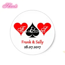 100 шт. Свадебные Бумага Стикеры пользовательское имя и дата украшения для свадебных подарков окутывает Уплотнители BODA pegatina