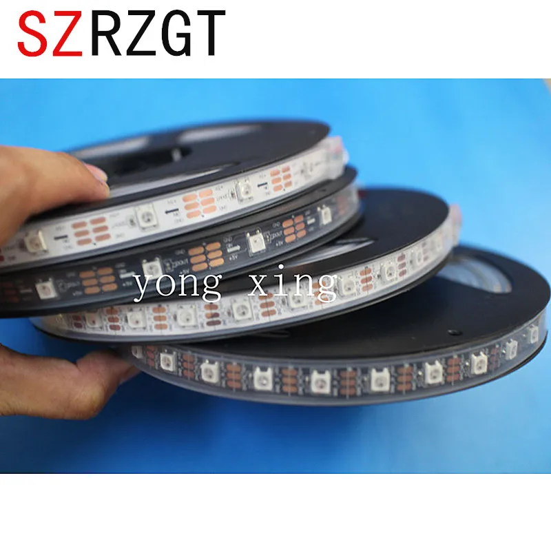 Светодиодная лента WS2812B 5050 RGB 5 м 150 светодиодов 300 30 светодиодов/м индивидуально