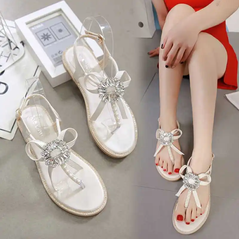 

Female Sandal Flip Flops Platform 2019 Summer Velvet Shoes Rhinestone Sandals Ladies Women Woman Women's With Sale Comfort