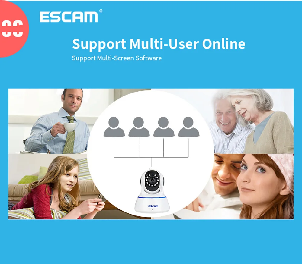 Escam QF002 Mini WiFi IP Camera HD 720P CCTV security Camera System P2P IR Cut Two Way Audio Micro SD Card Slot Night vision (8)