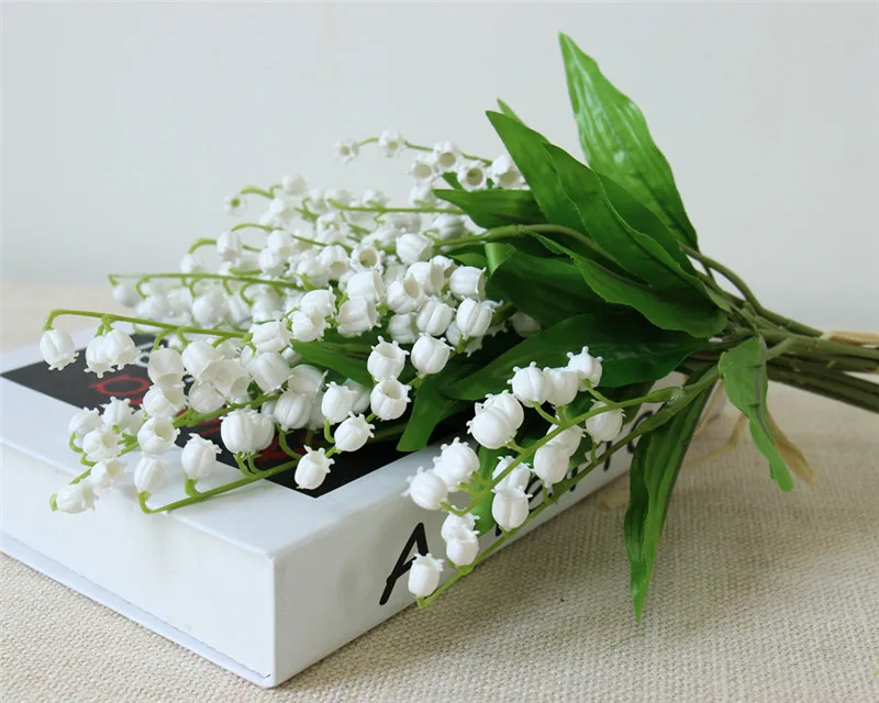 Flone Artificial Campanula Orchid Plastic Campanula Orchid Simulation Flowers DIY Fake Flower Party Wedding Decor Fake Flower  (9)