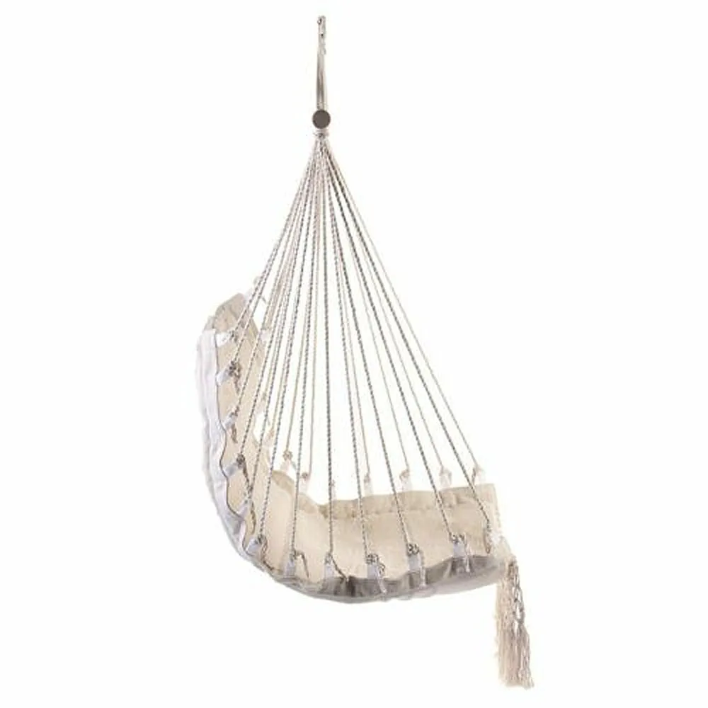 Hammock Chair Hanging Rope Swing For Children Adult Outdoor Indoor Furniture Swing Hanging Garden Dormitory Single Safety Chair - Цвет: beige