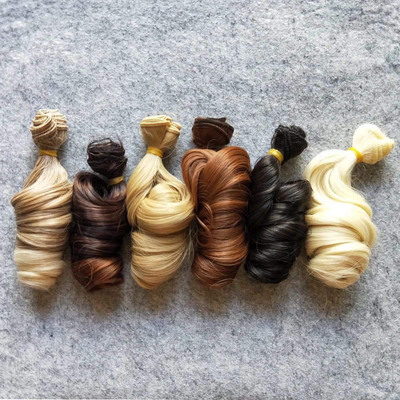 

6PCS/LOT Doll Accessories DIY BJD Wig Hair Curly Hair For Dolls 15CM