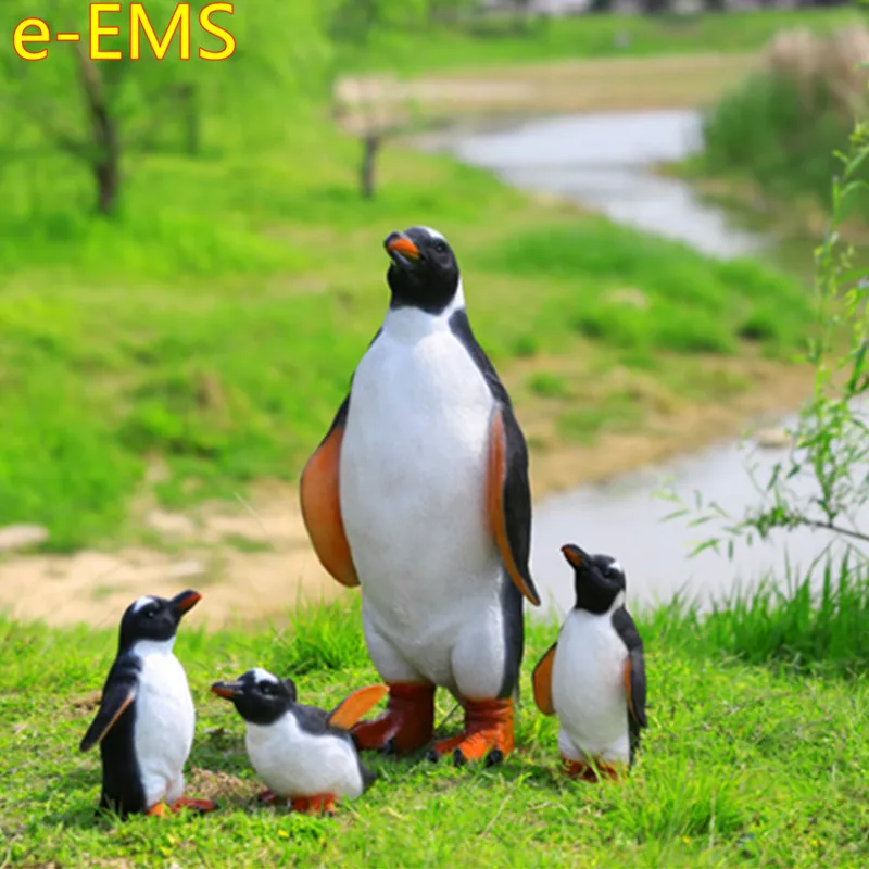 

Simulation Animal Penguin Creative Resin Craftwork Statue Pastoral Style Kindergarten Garden Decoration G2462