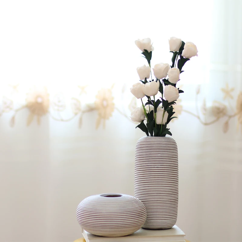 

white modern creative resin little flower vase vintage statue home decor crafts room decoration bookshelf vase resin figurine