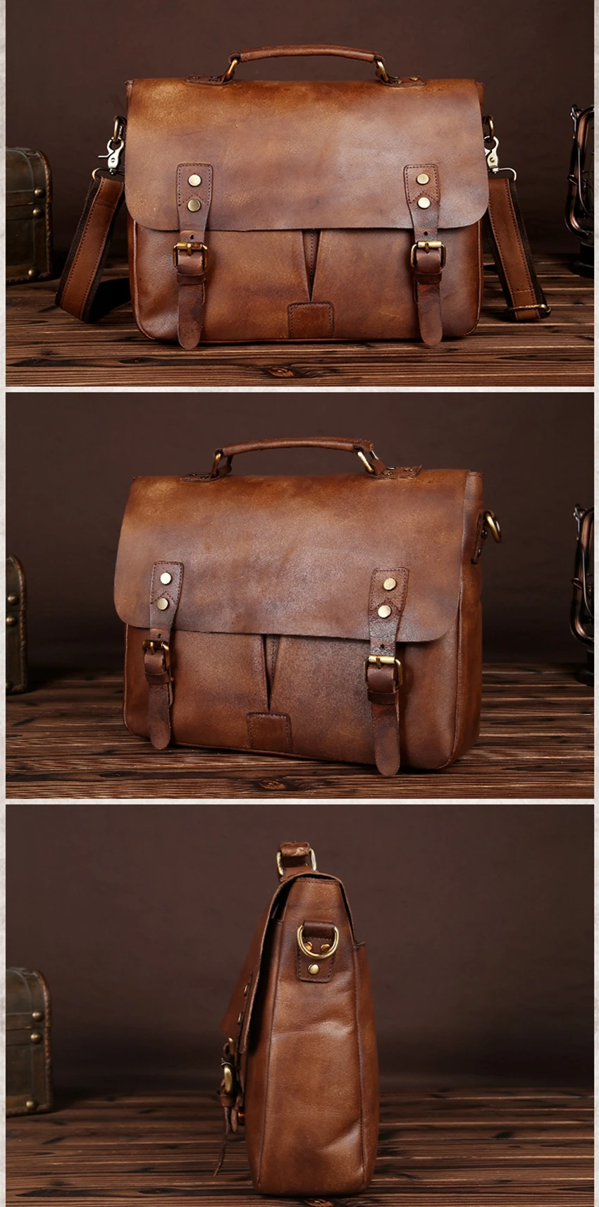 vegetal taned bolsa portátil a laser gravado