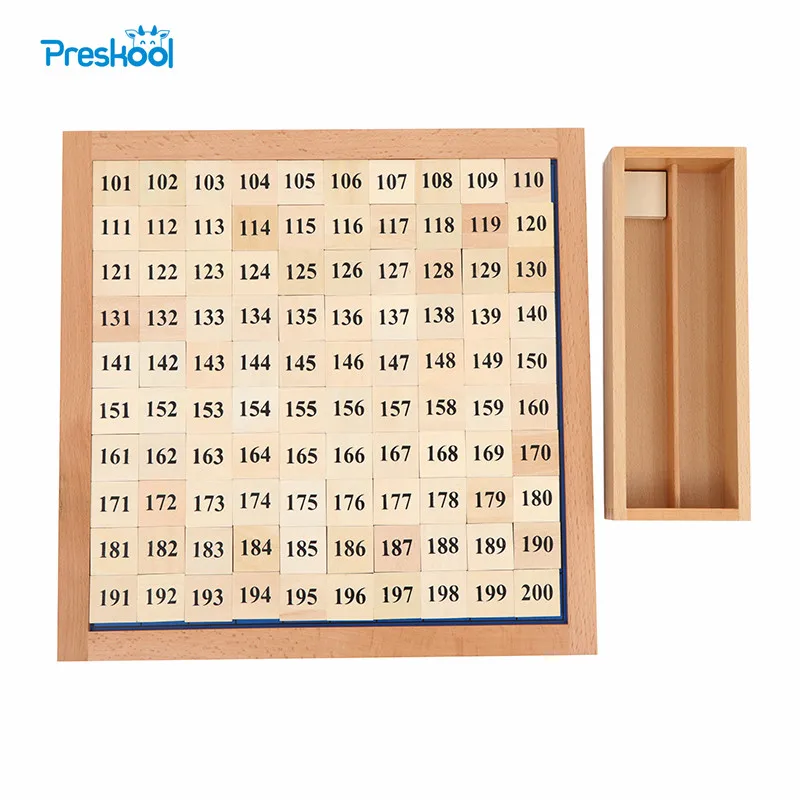  Montessori Mathematics Continuous Digital Board Education baby Preskool Toy Hundred&Thousand Board 