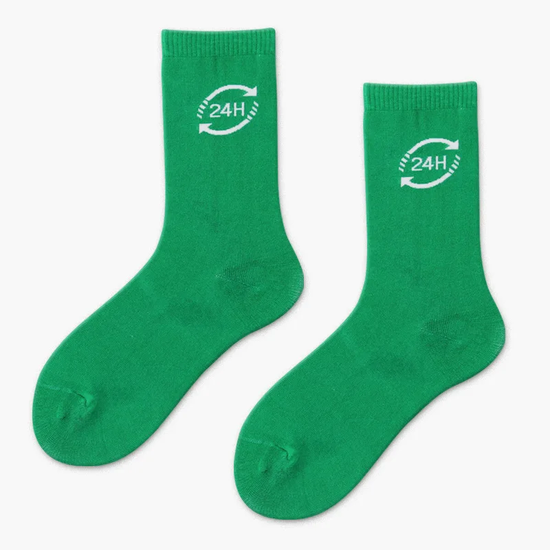 Новое поступление, модные женские хипстерские носки для скейтборда в стиле Харадзюку, крутые хлопковые носки с забавным рисунком, высококачественный Носок, забавные - Цвет: green