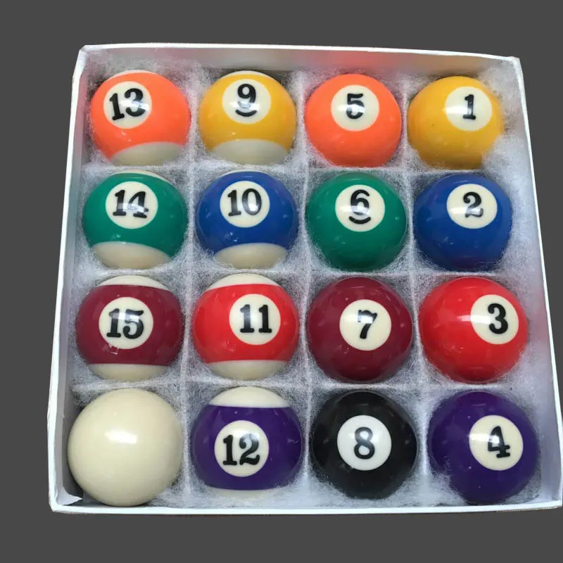 xmlivet Cheap Billiards Pool Table Balls Full sets in 50mm/52.5mm Resin Billiard Pool Balls Hot Sell