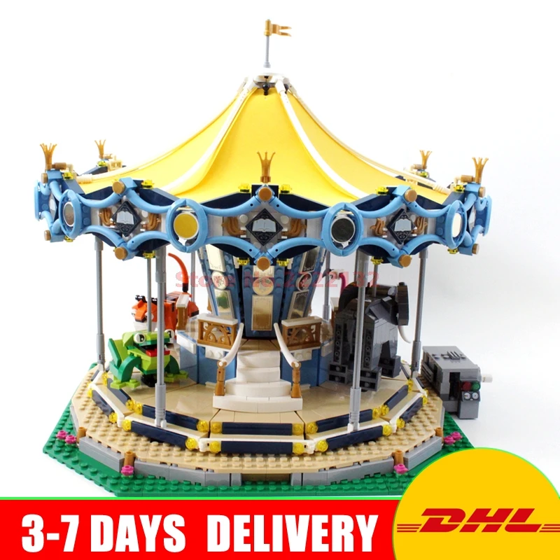 

DHL 15036 2705Pcs Genuine Street Series The New Carousel Set Model Building Kit Set Blocks Bricks Children Toys Gift Clone 10257