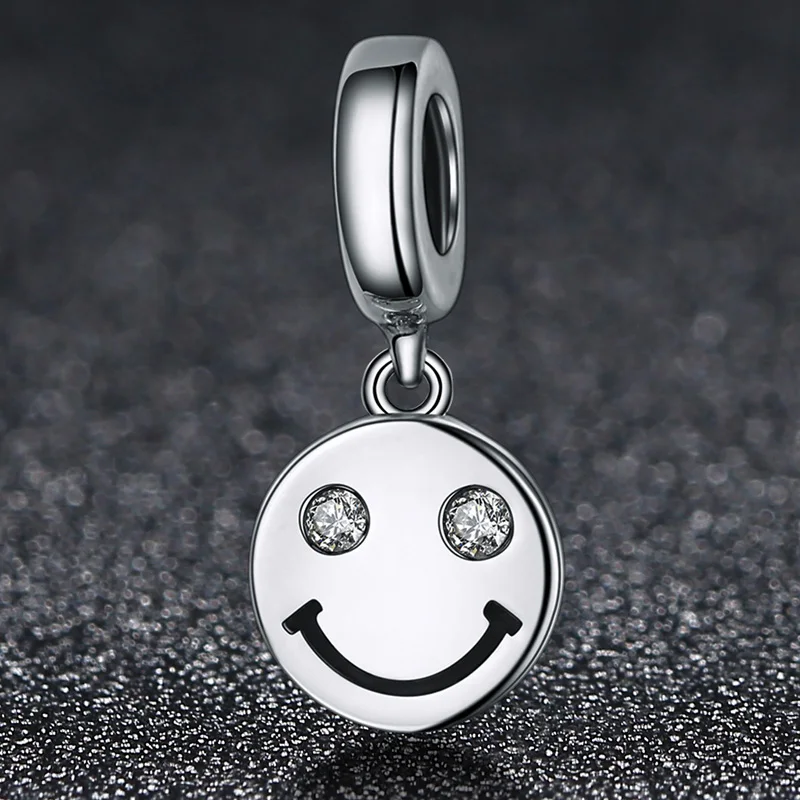 

DALARAN 925 Sterling Silver Bohemian Smiley Face Charm Bracelet & Bracelet Silver Jewelry DIY Jewelry Making