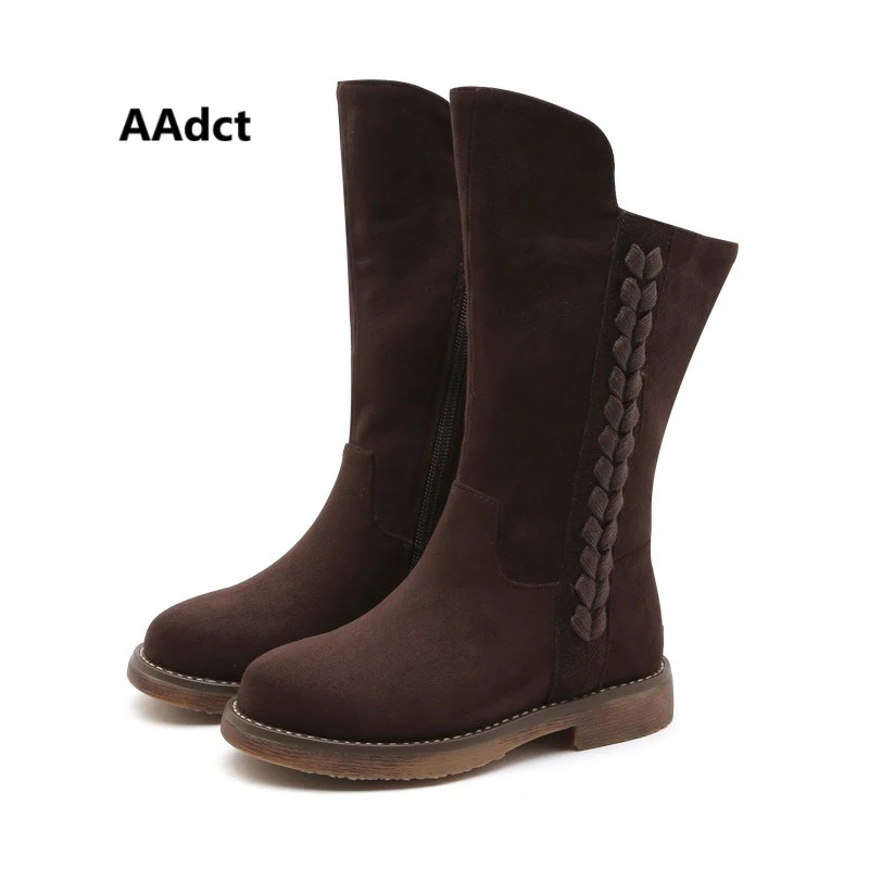 

AAdct winter cotton warm girls high boots New fashion princess girls boots 2018 Brand kids boots children shoes High-quality