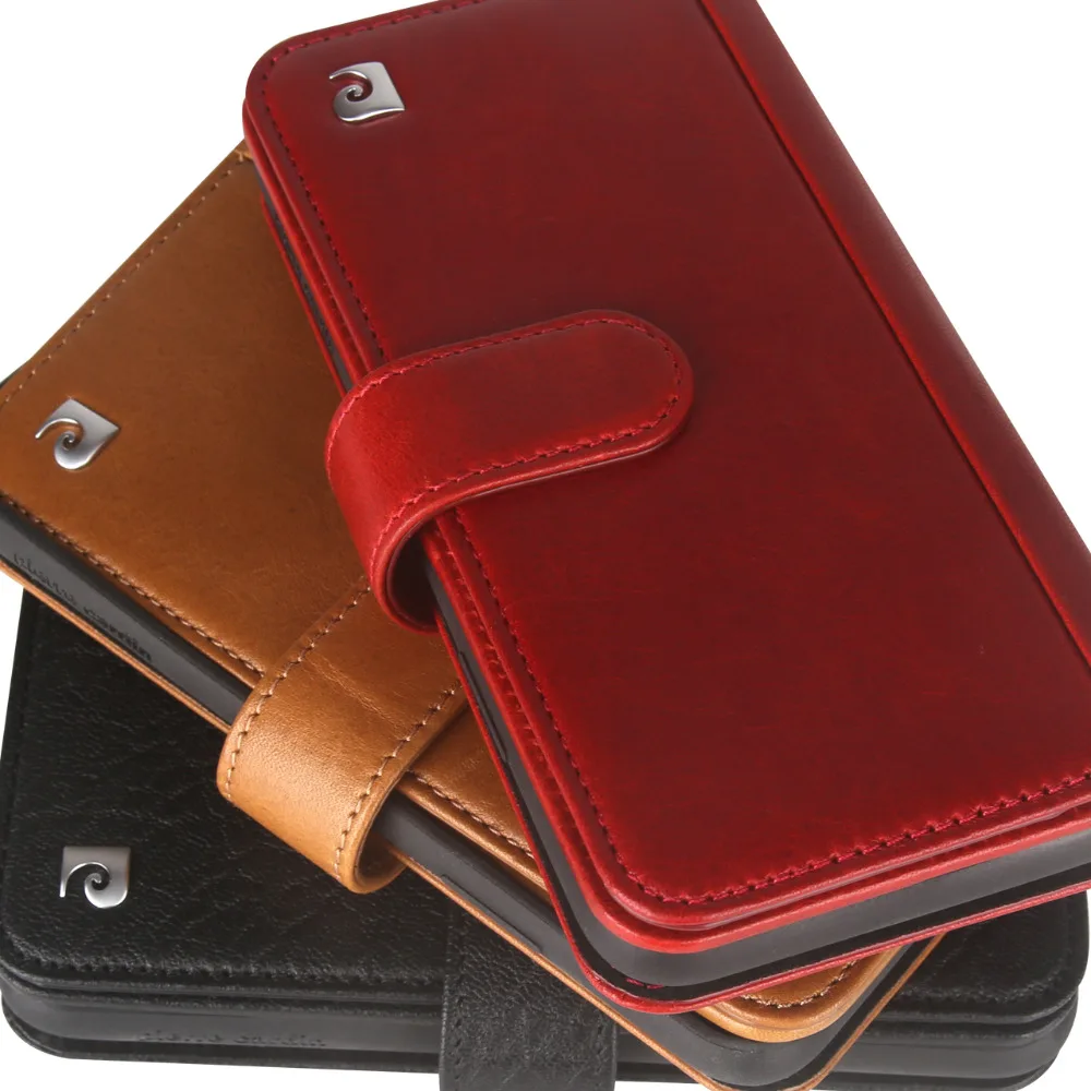 

For Apple iPhone X XS Multi-function Wallet cell phone protective case Pierre Cardin Luxury Real Genuine Leather Free Shippi