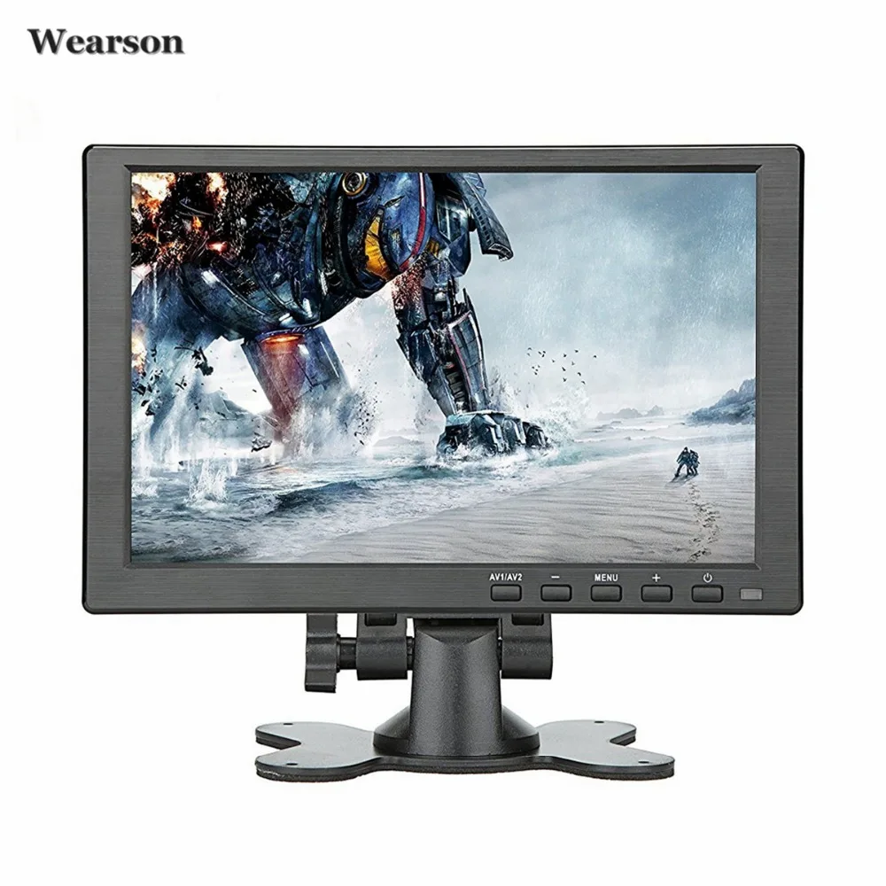 Wearson 10.1 inch HDMI VGA HD LCD Monitor Display IPS Screen 1280x800 For Raspberry pi 3 monitor Video Audio inputs (2)