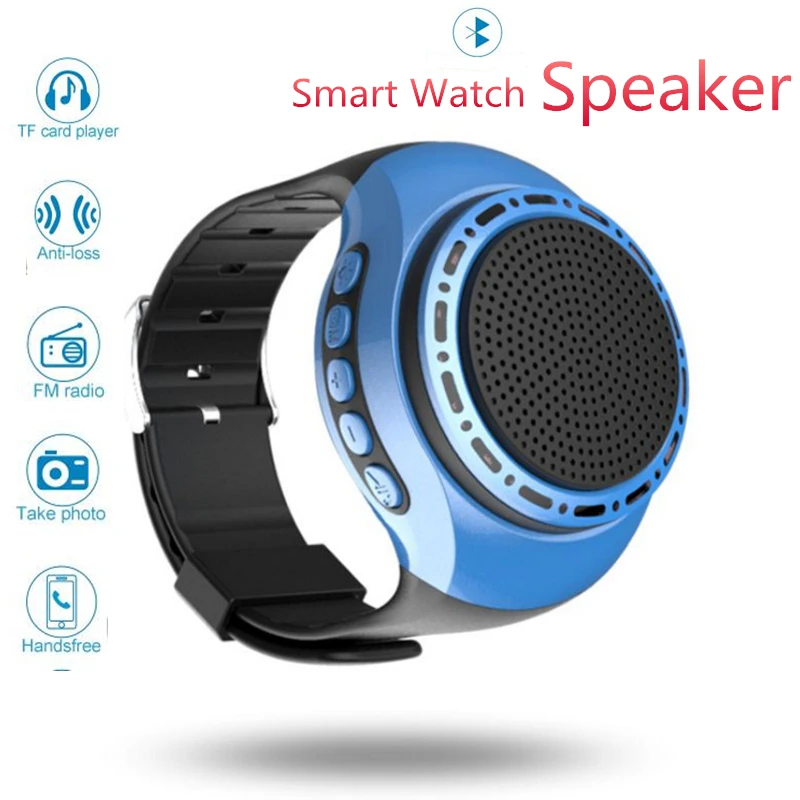 

Wireless Bluetooth Watch Speaker With MIC support TF Card FM Radio Wristband Smart Bracelet Bluetooth Speaker For Sports Running