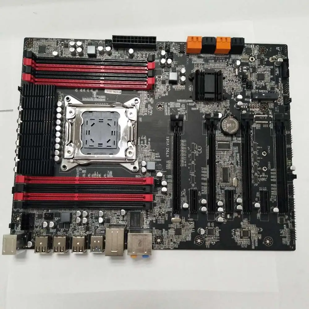 Runing X79 LGA2011 материнская плата с 8 слотами DDR3 DIMMs скидка X79 материнская плата с mSATA портом SATA3.0 портами PCI-E x16 слотами