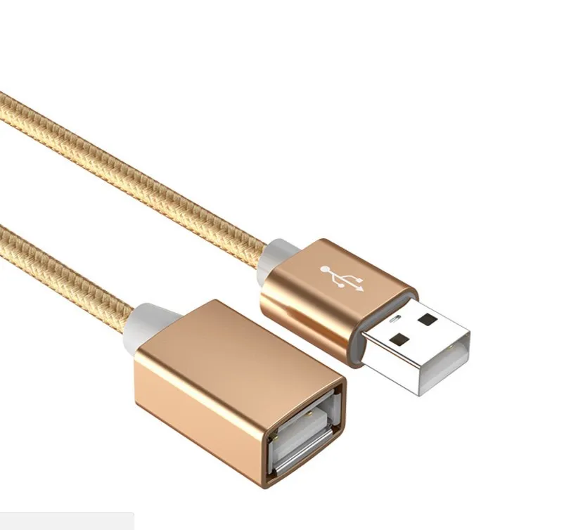 

Usb extension cord male to female data line keyboard mouse computer u disk extension cable nylon braided wire AO4
