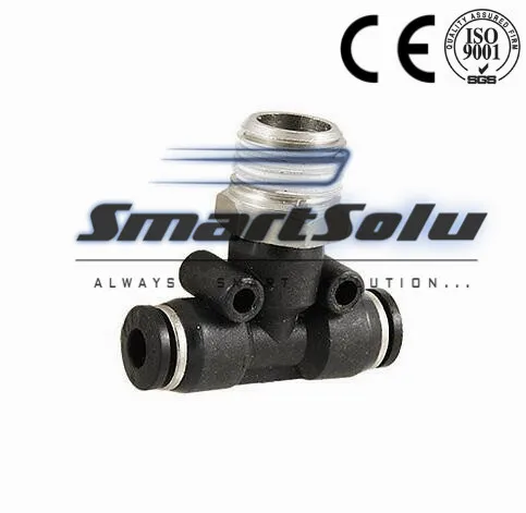 

Free shipping 5pcs One Touch Adapter Tee Joint Tube Pipe Quick Fitting 4mm