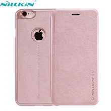 For Apple iPhone 6 6S 4.7” Leather Case Original Nillkin Luxury Quality Hard PC Back Cover For iPhone6s Rose Gold Flip Case