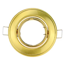 Высокое качество Круглый Золотой светодиодный светильник на пуху вращающийся градусный алюминиевый козырек для MR16 GU10 держатель рамка для прожектора