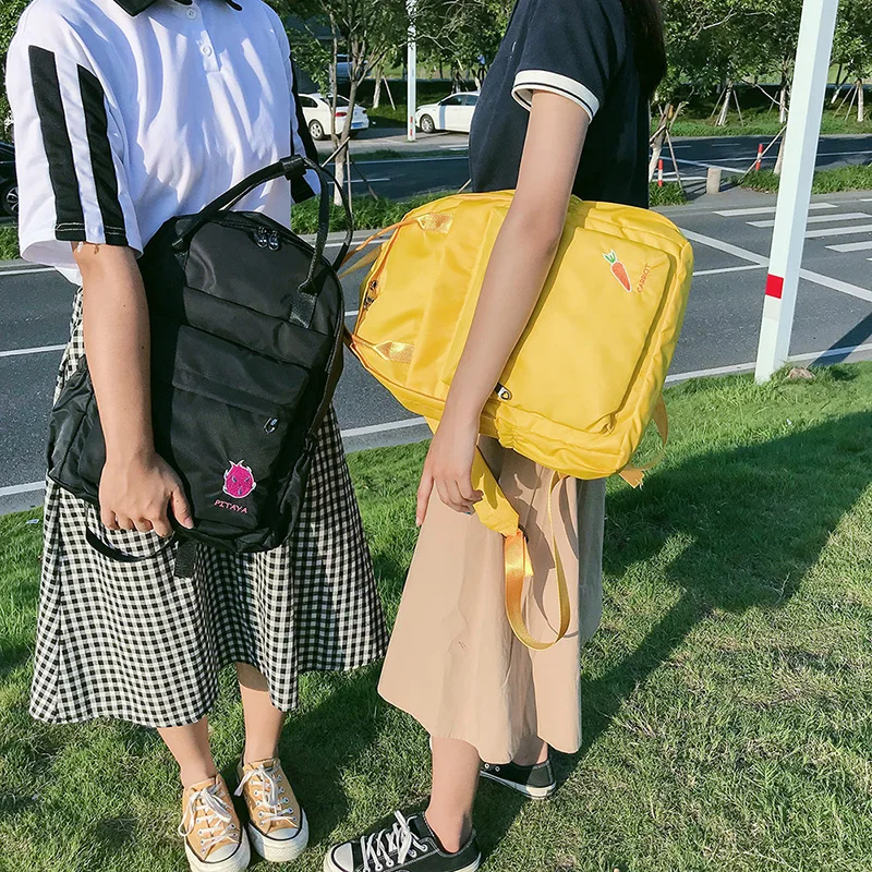 Menghuo 2018 New Preppy Style Fashion Embroidery Ladies Backpack Nylon High Quality Women School Shoulder Bag for Girls YouthIMG_0749