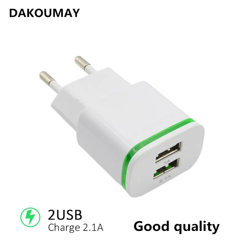 Universal 2 USB Charger Adapter for Vodafone Smart 4 Mini EU/AU Plug