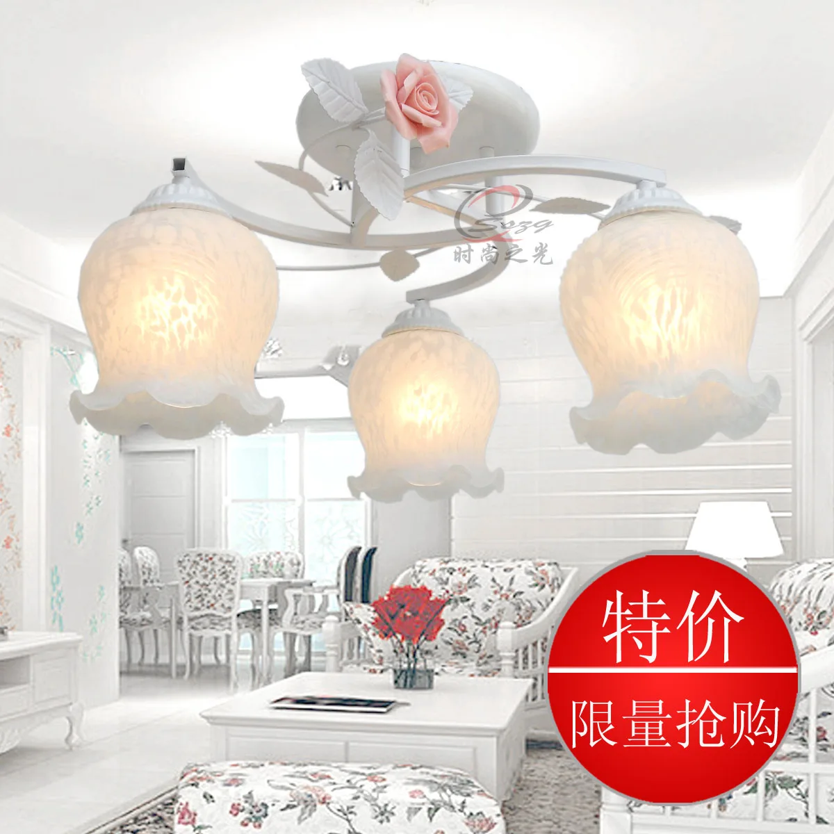 

Fashion rustic ceiling light flowers and lights lighting lamps ceramic flower ceiling light