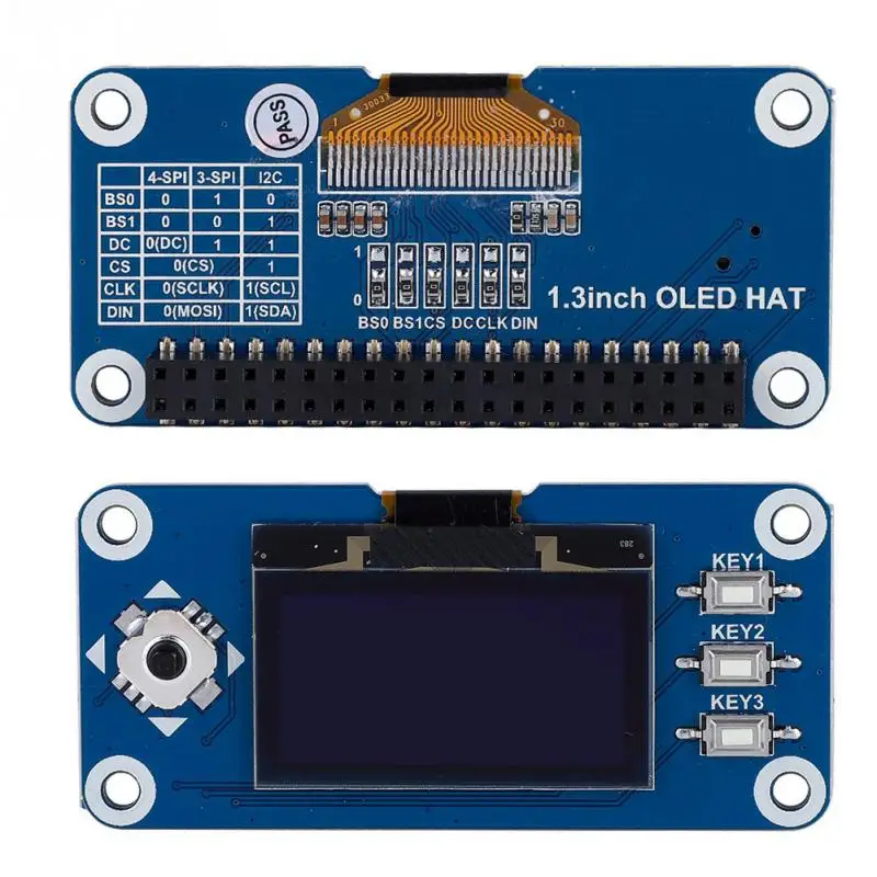 Плата расширения шляпы с OLED дисплеем 1 3 дюйма для Raspberry Pi 2B/3B/Zero поддержка 4
