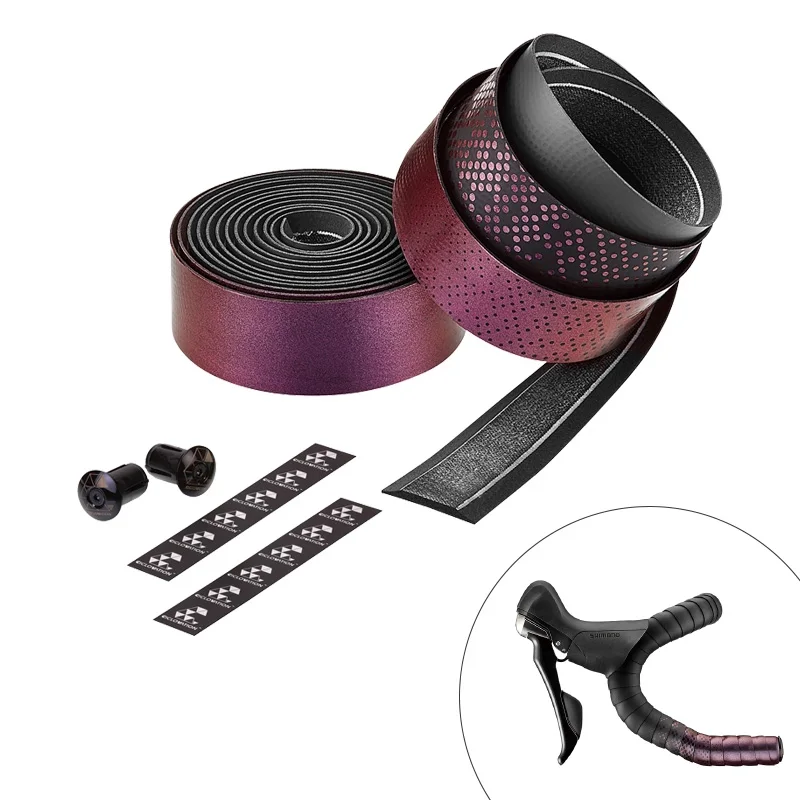 

Ciclovation Advanced Road Bike Handlebar Bar Tape with Leather Touch - Aurora Bicycle Anti-slip Personalized Tape
