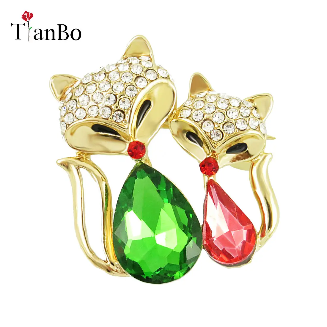 new stylish Simple Fashion Personality Rhinestone Fox Shape Decorative