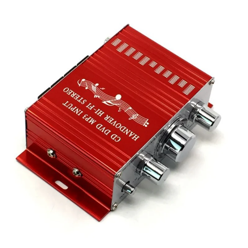 1pc Mini Hi-Fi Power Amplifier DC 12V 20Hz-20kHz Audio Amplifiers For Motorcycle Car Home MP3/DVD/SD HY-2001