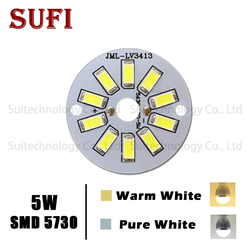 5 Вт SMD свет светодио дный доска светодиодные лампы светодио дный панель светодиодные лампы SMD5730 для PCB для потолка со светодио дный