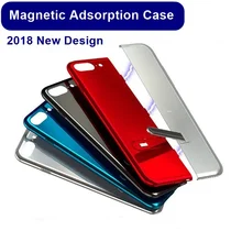 

Magnetic Adsorption Case For Iphone XS MAX XS XR Built-in Magnet Bracket Case Metal Bumper Flip Cover For iPhone X 8 7 6 Plus