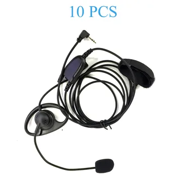 

10PCS 2.5mm 1Pin D-Shape PTT Earpiece Headset with boom Mic PTT for Motorola for T6200 EM1000 MR350R MH230R T270 MC220R Radio
