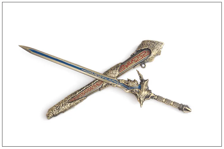 Китайский древний стиль Меч металлическое оружие Модель 30 см с оболочкой два цвета Косплей Опора элегантные кинжалы леггинсы меч ремесло