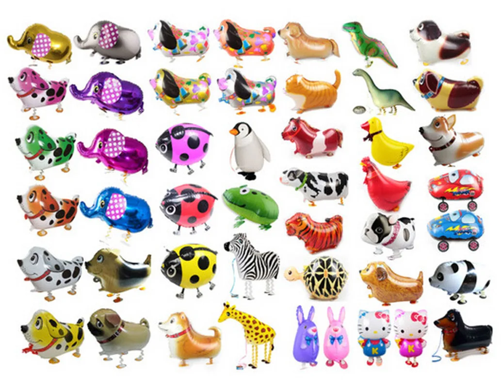 

Mixes Walking Animal Heluim Balloons Cute Cat Dog Panda Dinosaur Tiger Pet Air Ballons Birthday Party Decorations Kids and Adult