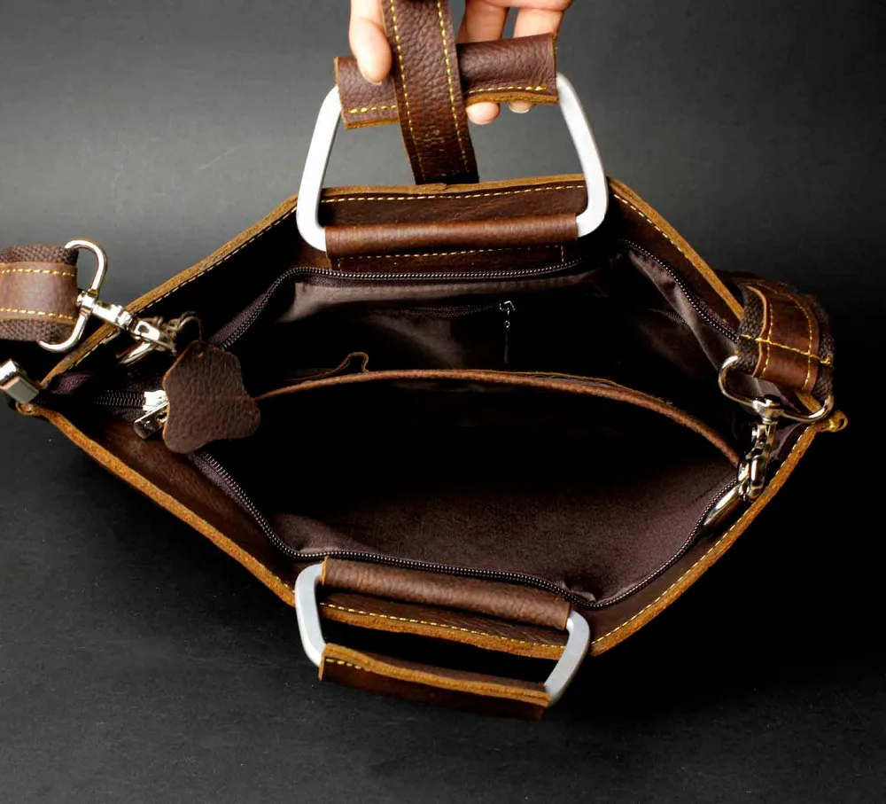 Hige качественная винтажная Байкерская сумка через плечо из натуральной кожи BB258