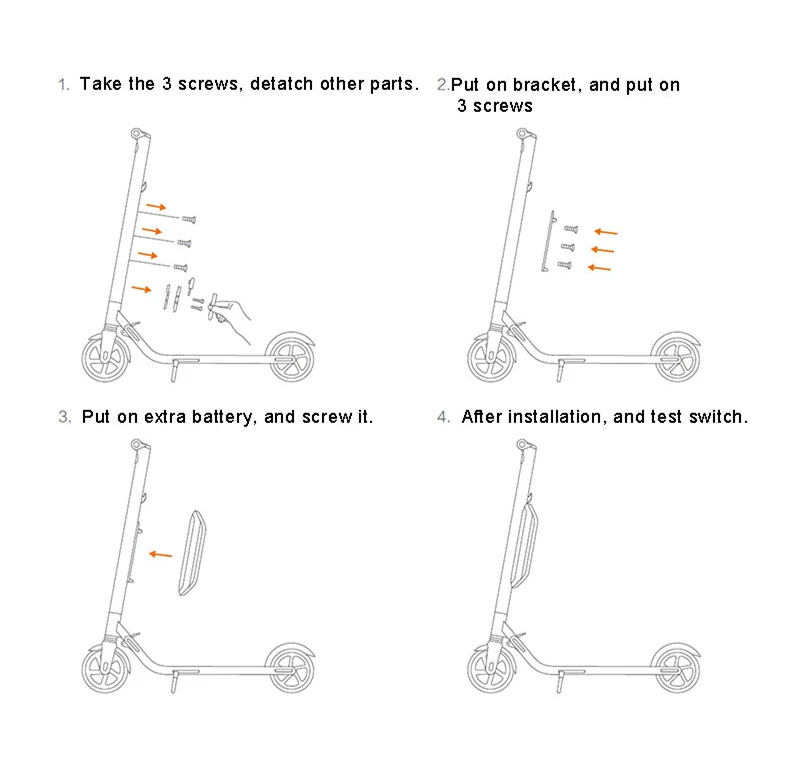 الاتحاد الأوروبي الأسهم Ninebot ترقية الخارجية اختياري عدة البطارية ل KickScooter ES1 ES2 ES4 سكوتر كهربائي تحوم مجلس لوح التزلج 187WH