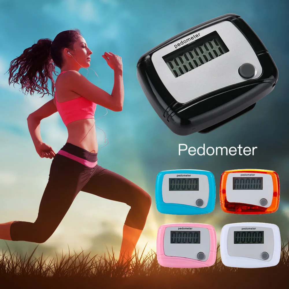 Simple 3d step counter walking pedometer steps tracker with neck clearance