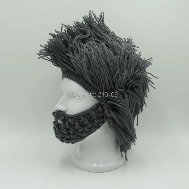 Mr. Kooky 30 шт./лот парик борода шапки Хобо пещерный человек ручной работы теплые зимние шапки для мужчин женщин Хэллоуин Подарки Забавные вечерние шапочки