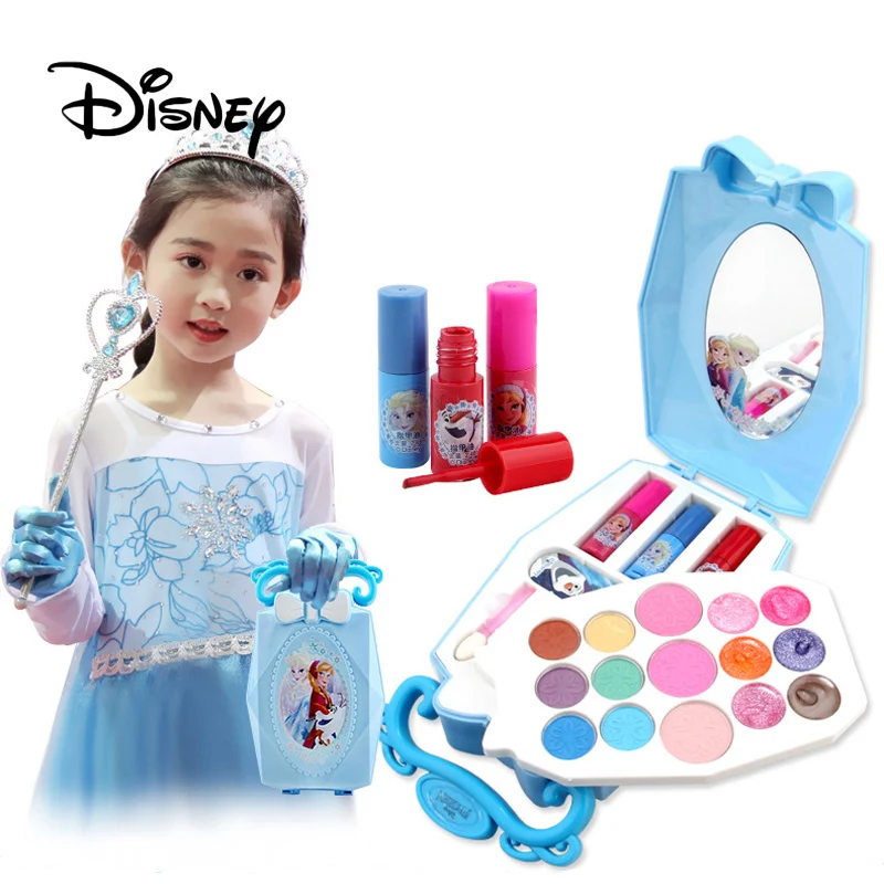 2019 Disney Frozen Child Baby Cosmetics Elsa Anna Princess Makeup Set Girl Pretend Play Toy Birthday Gift Toys For Girls