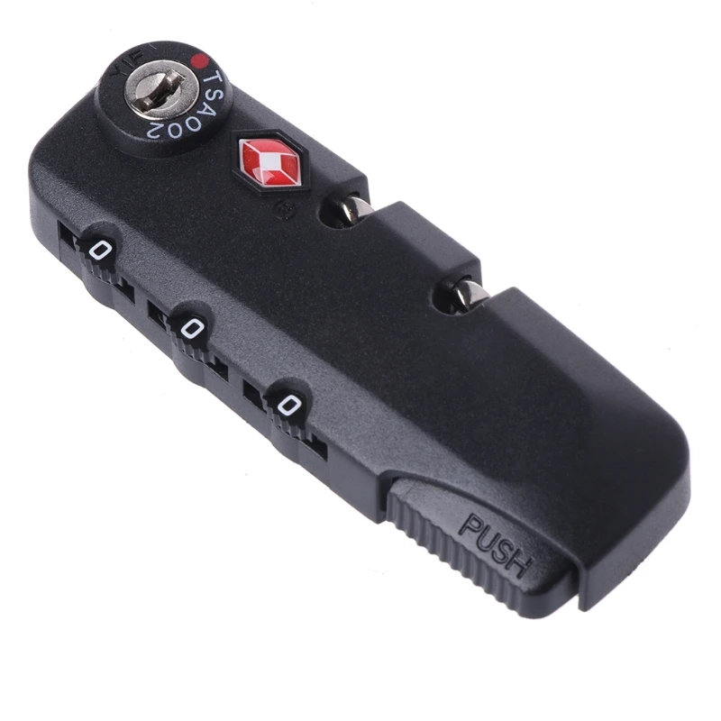 

OOTDTY 3 Digit Combination TSA Secure Padlock Lock Luggage Suitcase Travel Code Lock HD-013A