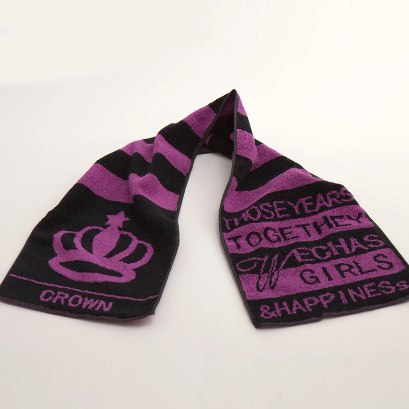1 piece Letters Print 100% Cotton Face Sport Towel For Adult Woman Man Square 22.5x100cm In Gym Factory Direct