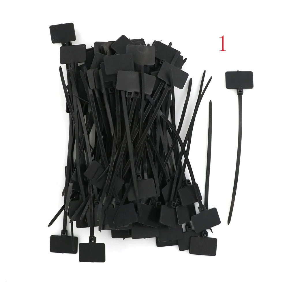 100 шт./лот пластиковые нейлоновые Метки этикетки кабельная наклейка на молнии Галстуки RJ45 RJ12 разъемные нейлоновые кабельные стяжки органайзер для проводов