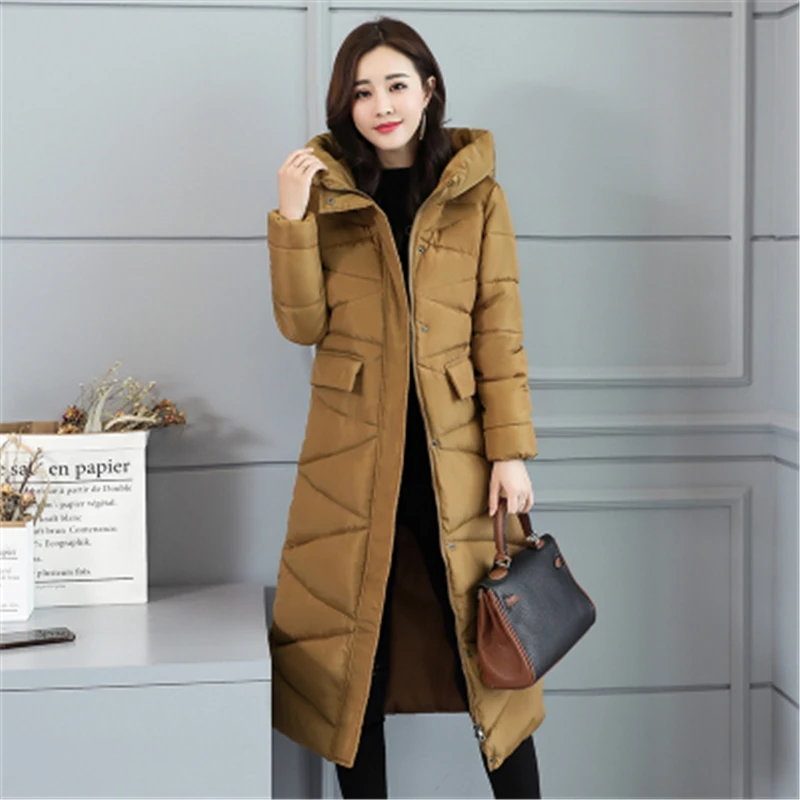 Grande Black Mince Montant Coton zhuang J895 red Manteau Red khaki Long Red coffee Col Taille Parkas Veste wine Femmes De Réservoir Vestes Hiver dFnqxCRZd